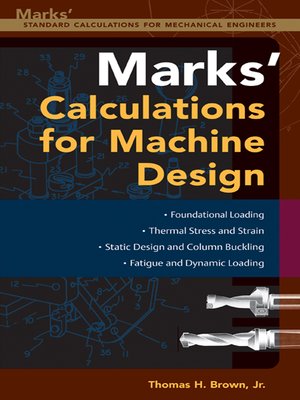 cover image of Mark's Calculations for Machine Design